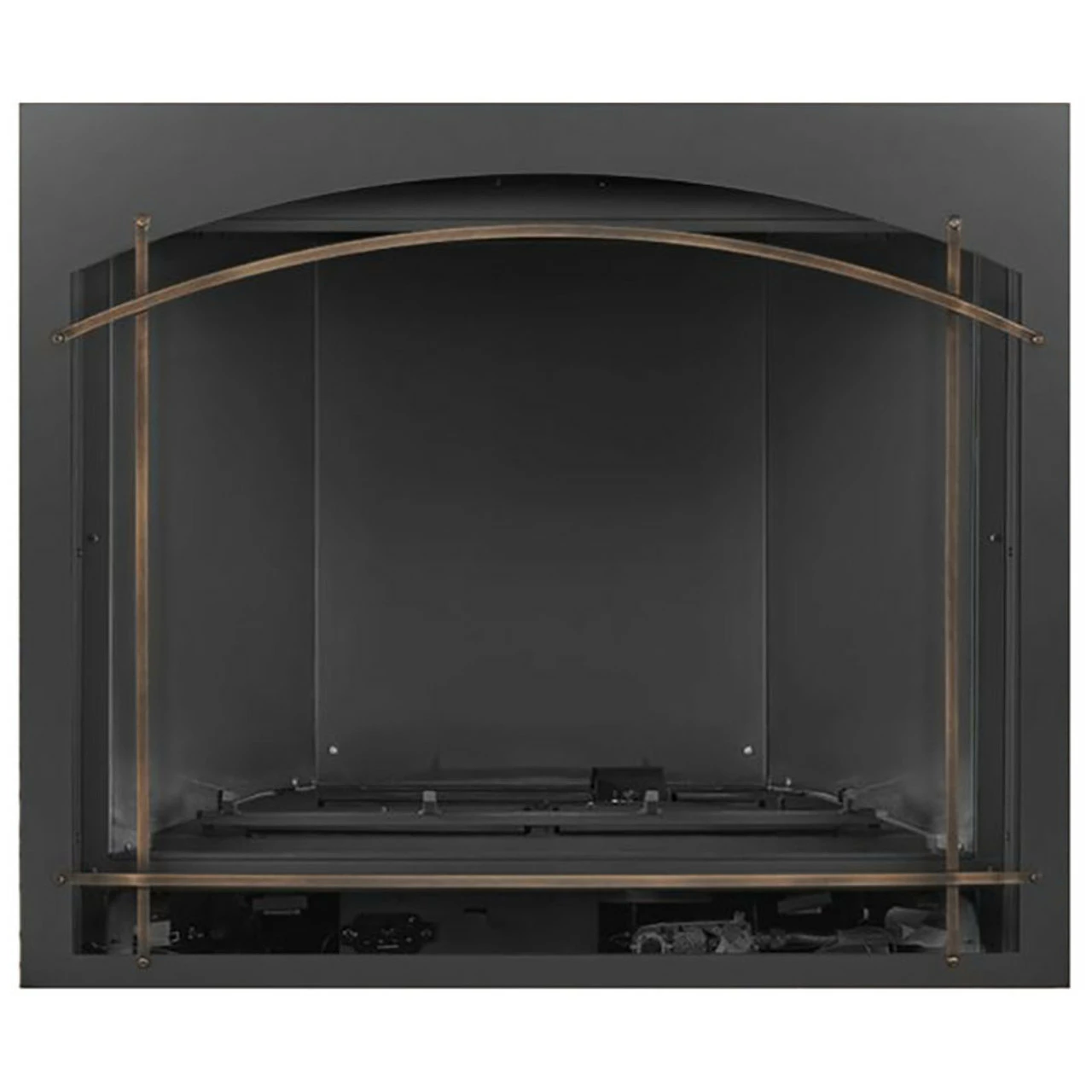 Burnished Brass Arched Iron Element On Arched Metal Whitney Front For Altitude X 36" - Napoleon 3 Burnished Brass Arched Iron Element On Arched Metal Whitney Front For Altitude X 36" - Napoleon