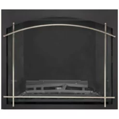 Satin Nickel Arched Iron Element On Black Whitney Front For Elevation X 36" - Napoleon