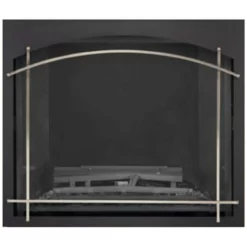 Satin Nickel Arched Iron Element On Black Whitney Front For Elevation X 42" - Napoleon