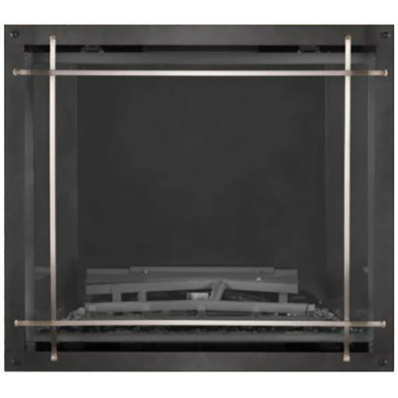Satin Nickel Straight Element On Rubbed Bronze Denali Front For Elevation X 36" - Napoleon 3 Satin Nickel Straight Element On Rubbed Bronze Denali Front For Elevation X 36" - Napoleon