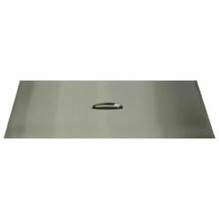 The Outdoor Plus 16" Wide Brushed Stainless Steel Rectangle Fire Pit Cover