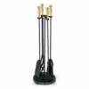 Pilgrim 2400 Series Black With Gold Ball Handles Fireplace Tool Set - 5pc -AMS FIREPLACE Sales 18027 61342.1556749849
