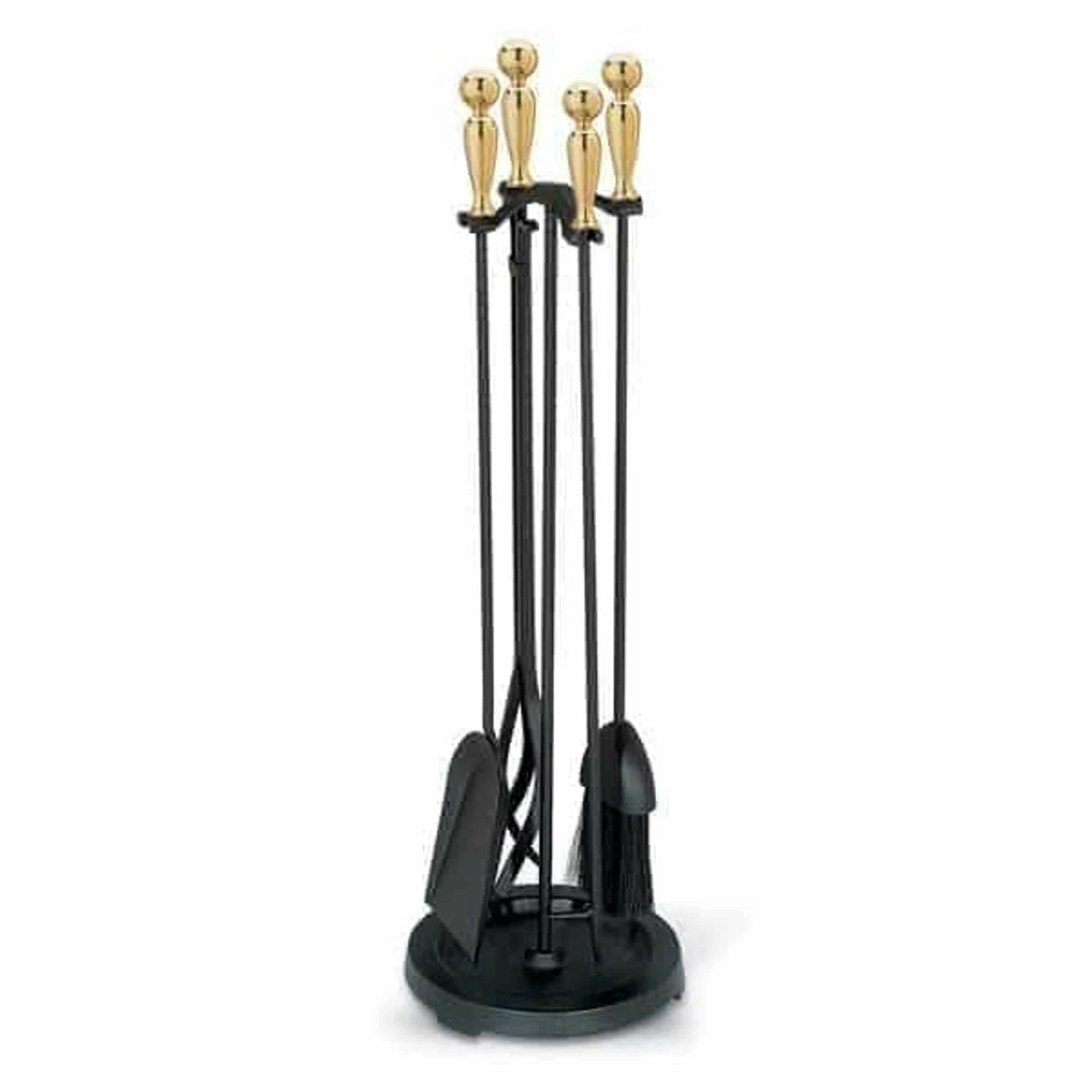 Pilgrim 2400 Series Black With Gold Ball Handles Fireplace Tool Set - 5pc 3 Pilgrim 2400 Series Black With Gold Ball Handles Fireplace Tool Set - 5pc