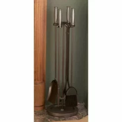 Pilgrim 2400 Series Vintage Iron Fireplace Tool Set - 5pc