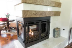 AMS FIREPLACE Sales 22 Santa Monica Rectangular U-Shape Fireplace Door - Wrought Iron