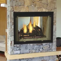Designer 42" Series See-Through Radiant Wood Burning Fireplace | Majestic