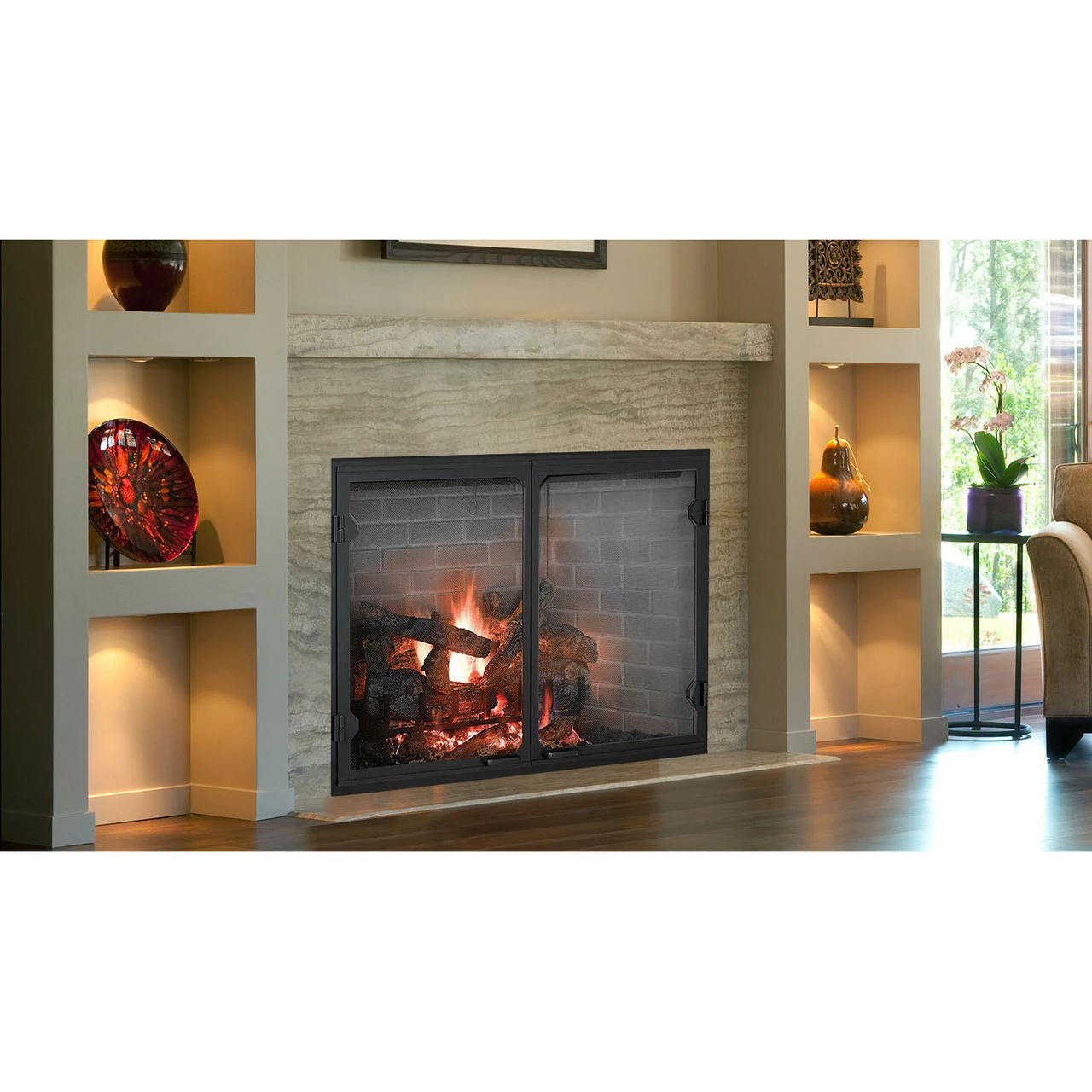 Biltmore 36" Radiant Wood Burning Fireplace W/Herringbone Brick Pattern | Majestic 6 Biltmore 36" Radiant Wood Burning Fireplace W/Herringbone Brick Pattern | Majestic - Image 4