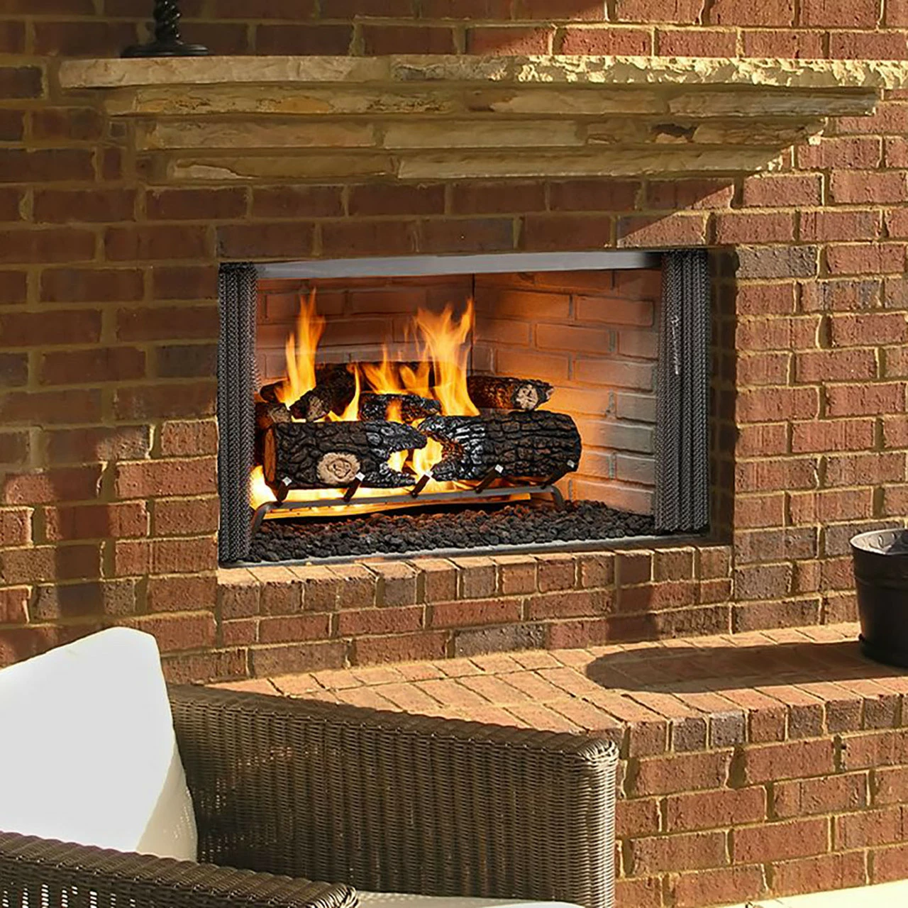 Villawood 36" Outdoor Wood Fireplace | Majestic 3 Villawood 36" Outdoor Wood Fireplace | Majestic