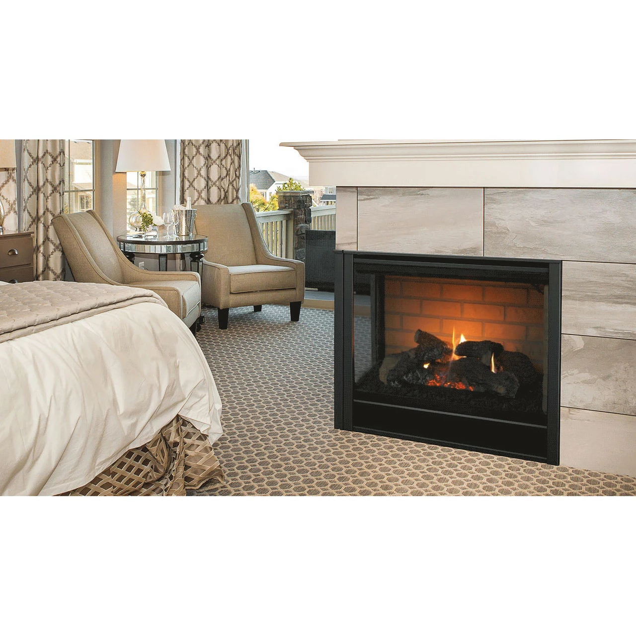 Corner Multi-Sided Direct Vent Fireplace | Majestic 4 Corner Multi-Sided Direct Vent Fireplace | Majestic - Image 2