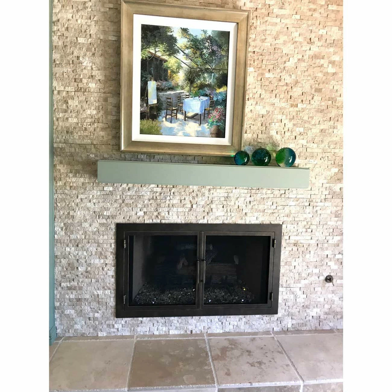 Sky Rectangular Fireplace Door - Wrought Iron 8 Sky Rectangular Fireplace Door - Wrought Iron - Image 6