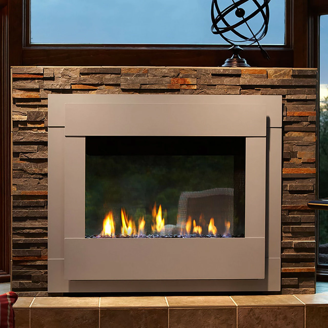 Twilight Modern 36" Indoor/Outdoor See-Through Gas Fireplace | Majestic 3 Twilight Modern 36" Indoor/Outdoor See-Through Gas Fireplace | Majestic