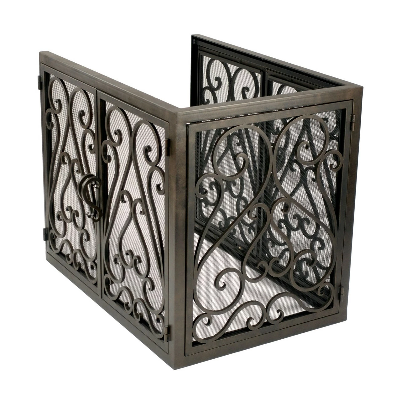 Sequoia Rectangular U-Shape Fireplace Door - Wrought Iron 3 Sequoia Rectangular U-Shape Fireplace Door - Wrought Iron