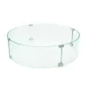 AMS Fire Pit Table Round Glass Wind Guard - 1/4" Thick Glass - Fire Flame Guard -AMS FIREPLACE Sales 30 Round Wind Guard AMS Fireplace web 29124.1620749101