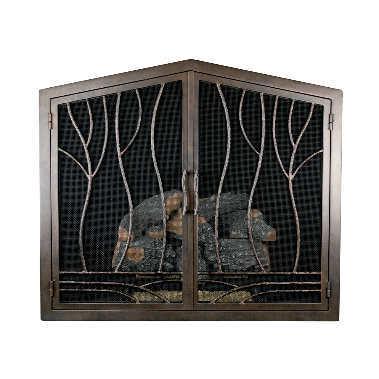 Redwood Arched Fireplace Door - Wrought Iron 3 Redwood Arched Fireplace Door - Wrought Iron
