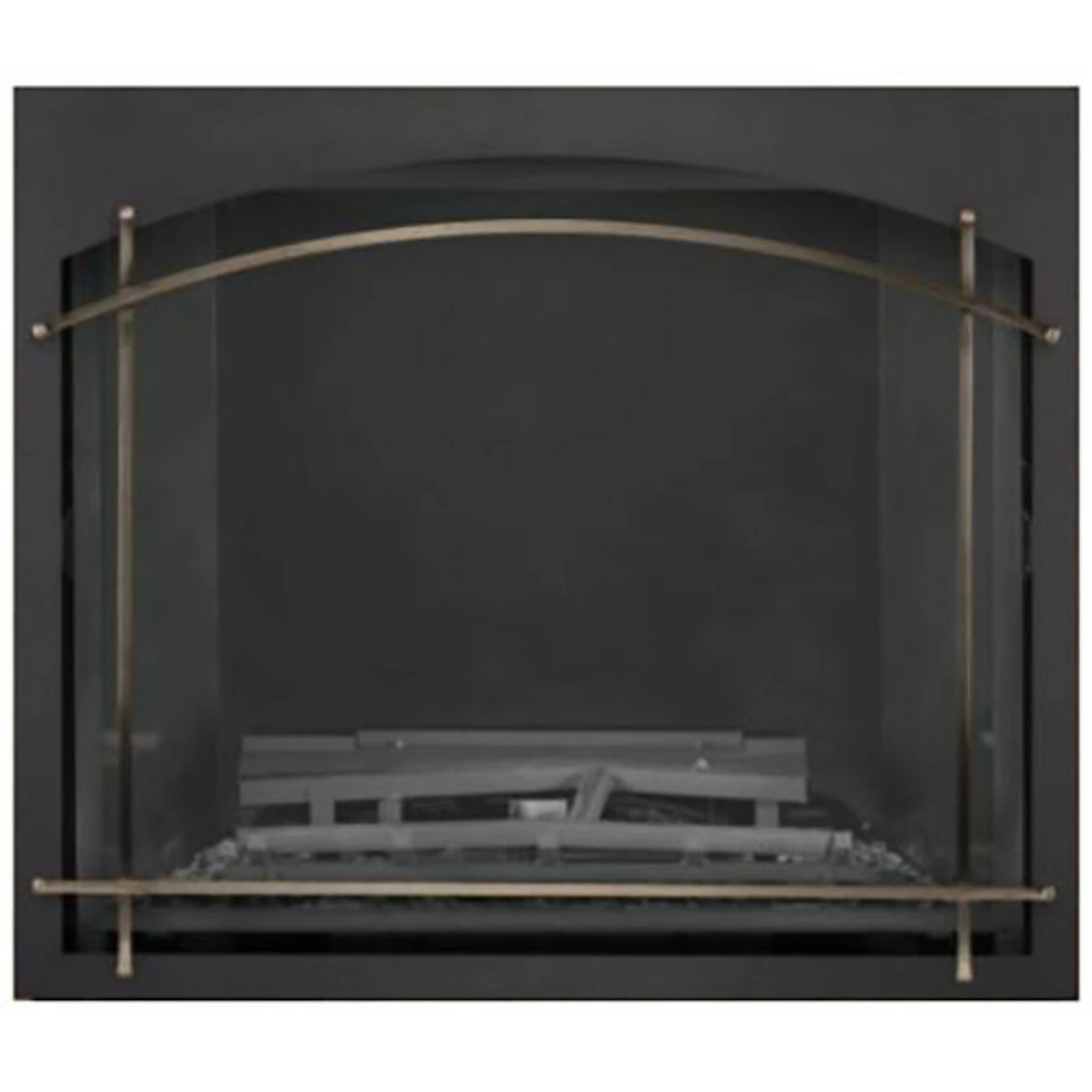 Antique Pewter Arched Element On Black Whitney Front For Elevation X 42" - Napoleon 3 Antique Pewter Arched Element On Black Whitney Front For Elevation X 42" - Napoleon