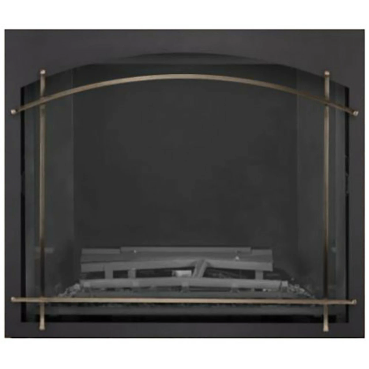 Antique Pewter Arched Element On Black Whitney Front For Elevation X 36" - Napoleon 3 Antique Pewter Arched Element On Black Whitney Front For Elevation X 36" - Napoleon