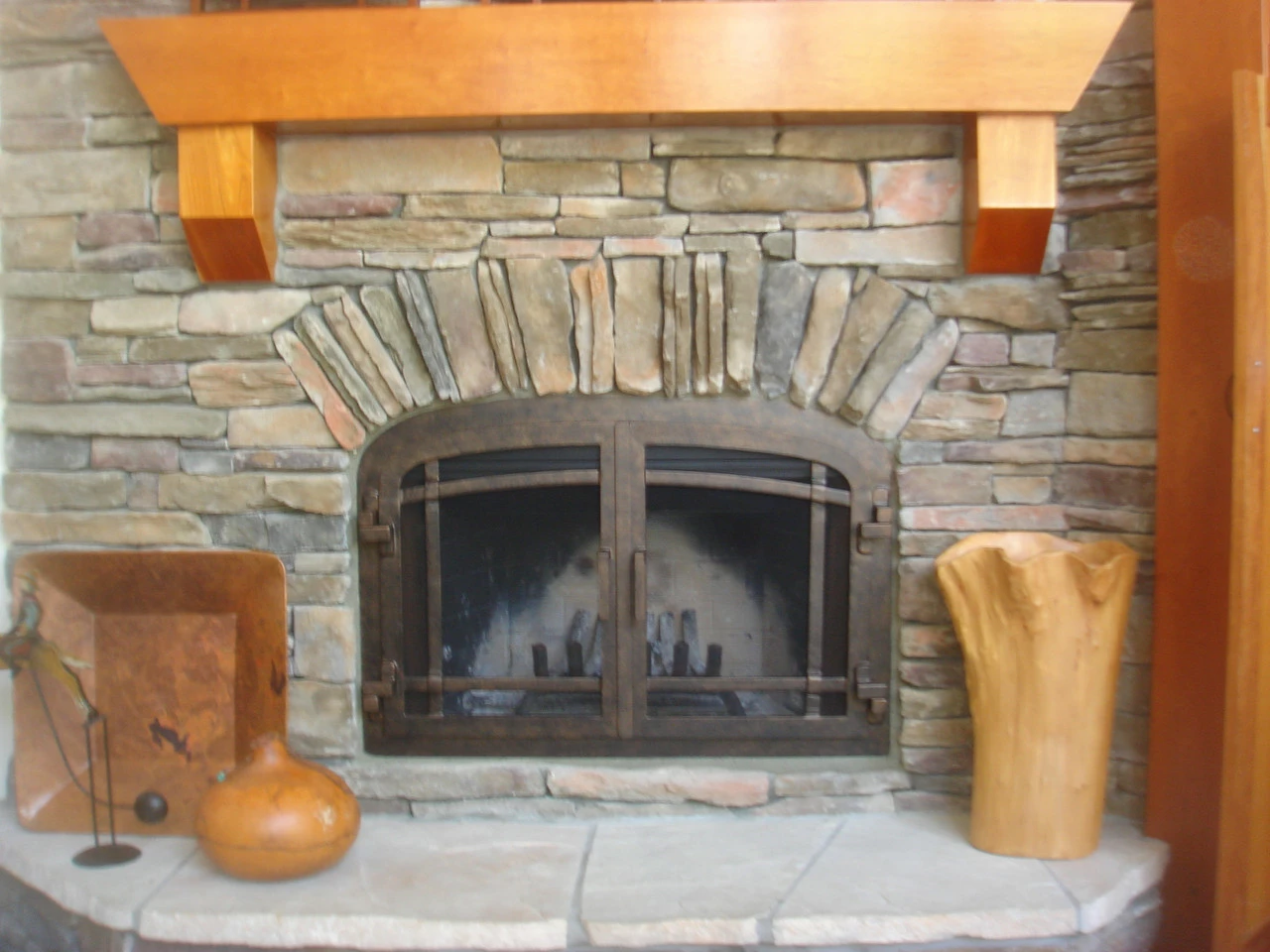 Santa Monica Arched Fireplace Door - Wrought Iron 4 Santa Monica Arched Fireplace Door - Wrought Iron - Image 2