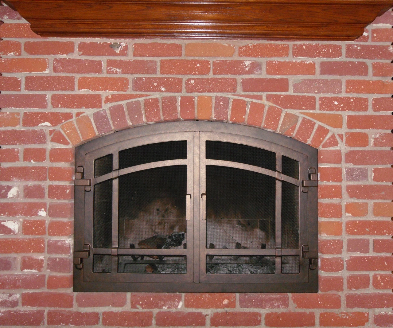 Santa Monica Arched Fireplace Door - Wrought Iron 3 Santa Monica Arched Fireplace Door - Wrought Iron