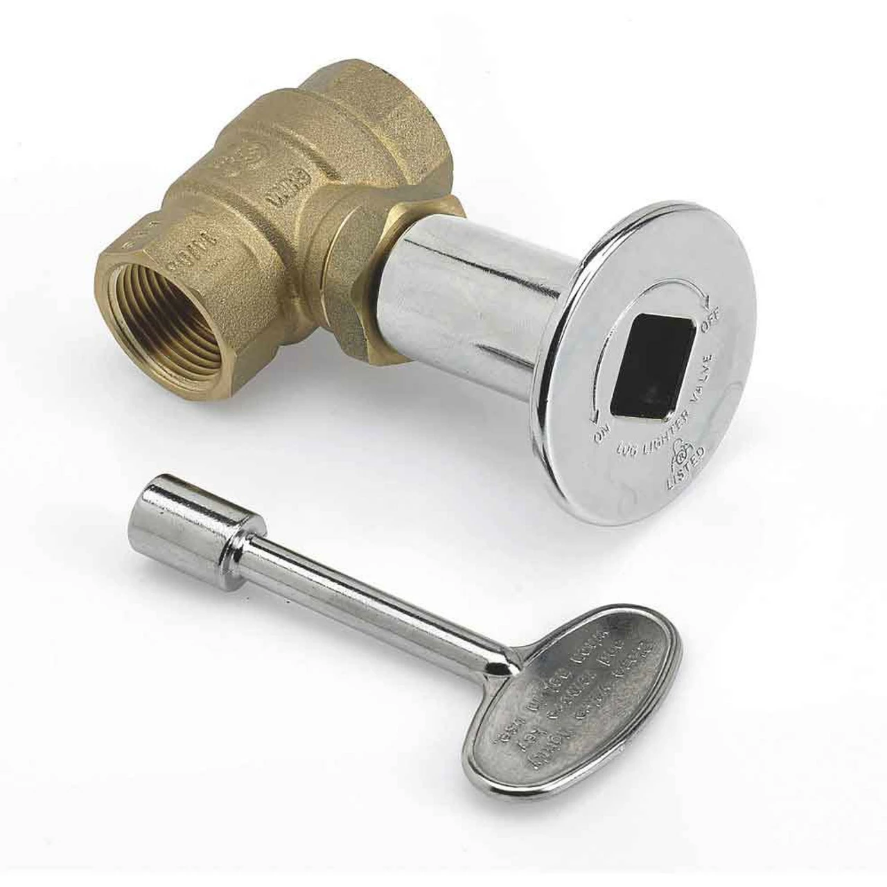 American Fireglass AFG-KEYVALVE-HC 3/4" Key Valve With Chrome Cover Plate - High Capacity 3 American Fireglass AFG-KEYVALVE-HC 3/4" Key Valve With Chrome Cover Plate - High Capacity