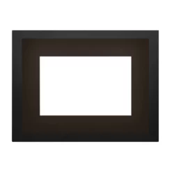 Copper Large 4 Sided Faceplate On Black Large 4 Sided Backerplate For Oakville X4 Fireplace Insert - Napoleon