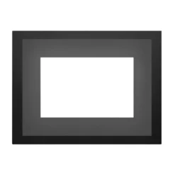 Gun Metal Large 4 Sided Faceplate On Black Large 4 Sided Backerplate For Oakville X4 Fireplace Insert - Napoleon