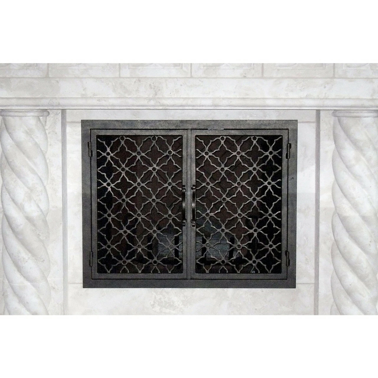 Batista Rectangular Fireplace Door - Wrought Iron 7 Batista Rectangular Fireplace Door - Wrought Iron - Image 5