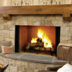 Biltmore 36" Radiant Wood Burning Fireplace W/Herringbone Brick Pattern | Majestic