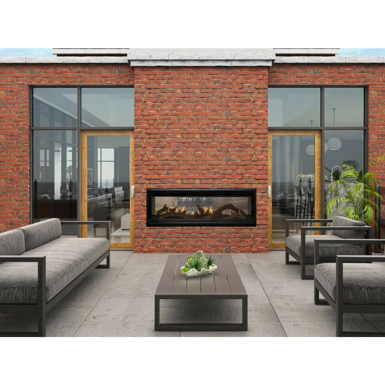 Callaway See-Through Linear Gas Fireplace - Kozy Heat 4 Callaway See-Through Linear Gas Fireplace - Kozy Heat - Image 2