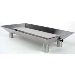 Rasmussen 16" Stainless Steel Custom Pan Burner With Round Legs Hearth Kit Match Lighted