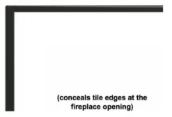 Trim Kit, Beveled, Adjustable, 1-in. Black - American Hearth