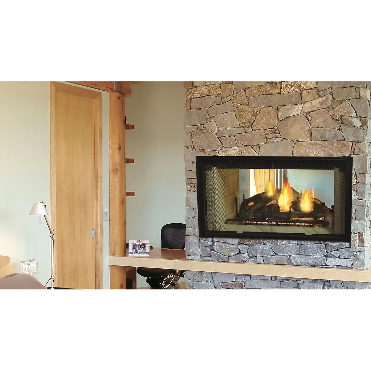 Designer 42" Series See-Through Radiant Wood Burning Fireplace | Majestic 4 Designer 42" Series See-Through Radiant Wood Burning Fireplace | Majestic - Image 2