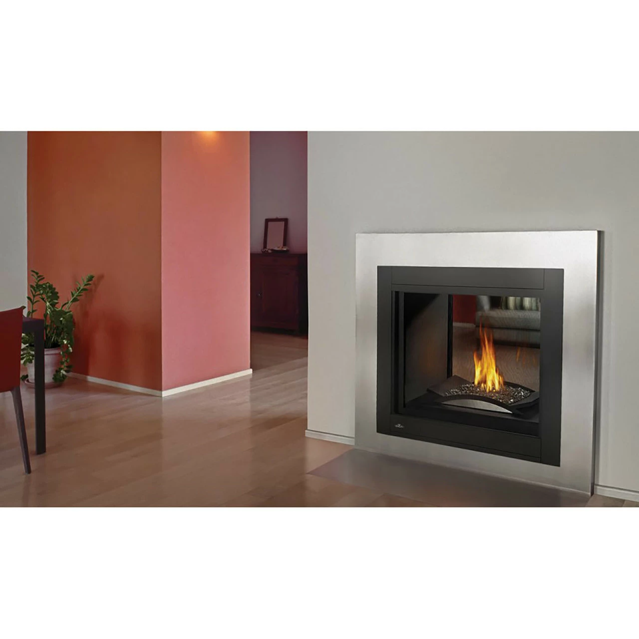 Ascent Multi-View See Through Fireplace With Glass Ember Bed Burner Assembly - Napoleon 4 Ascent Multi-View See Through Fireplace With Glass Ember Bed Burner Assembly - Napoleon - Image 2