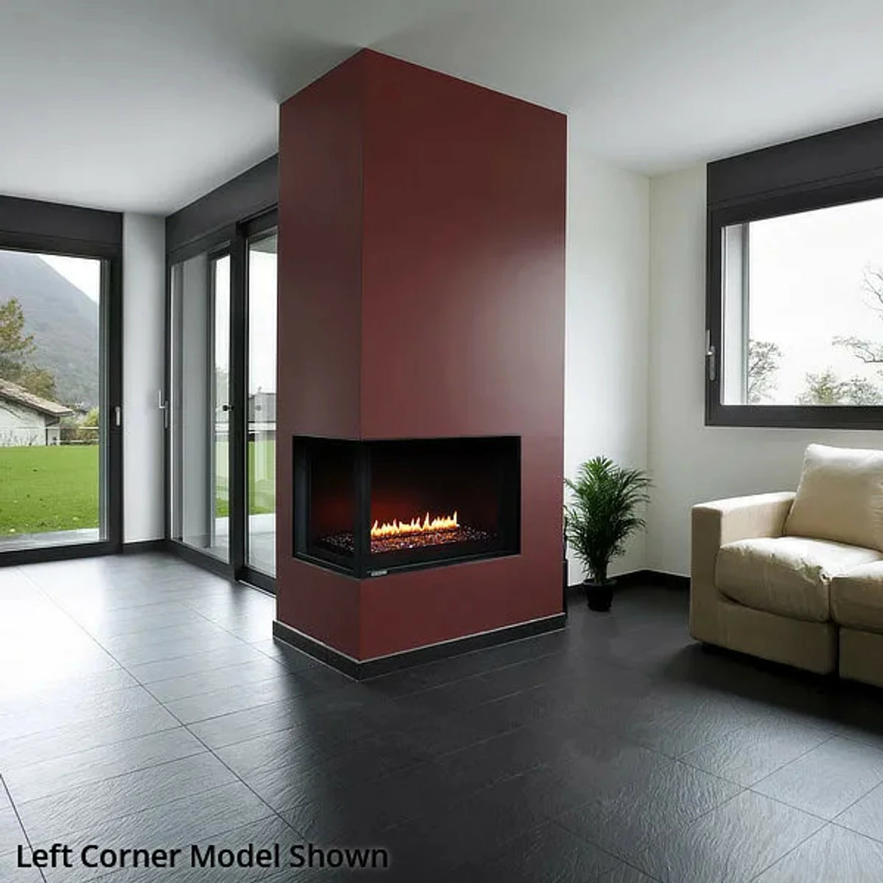 Divine Corner Contemporary Fireplace - Montigo 4 Divine Corner Contemporary Fireplace - Montigo - Image 2