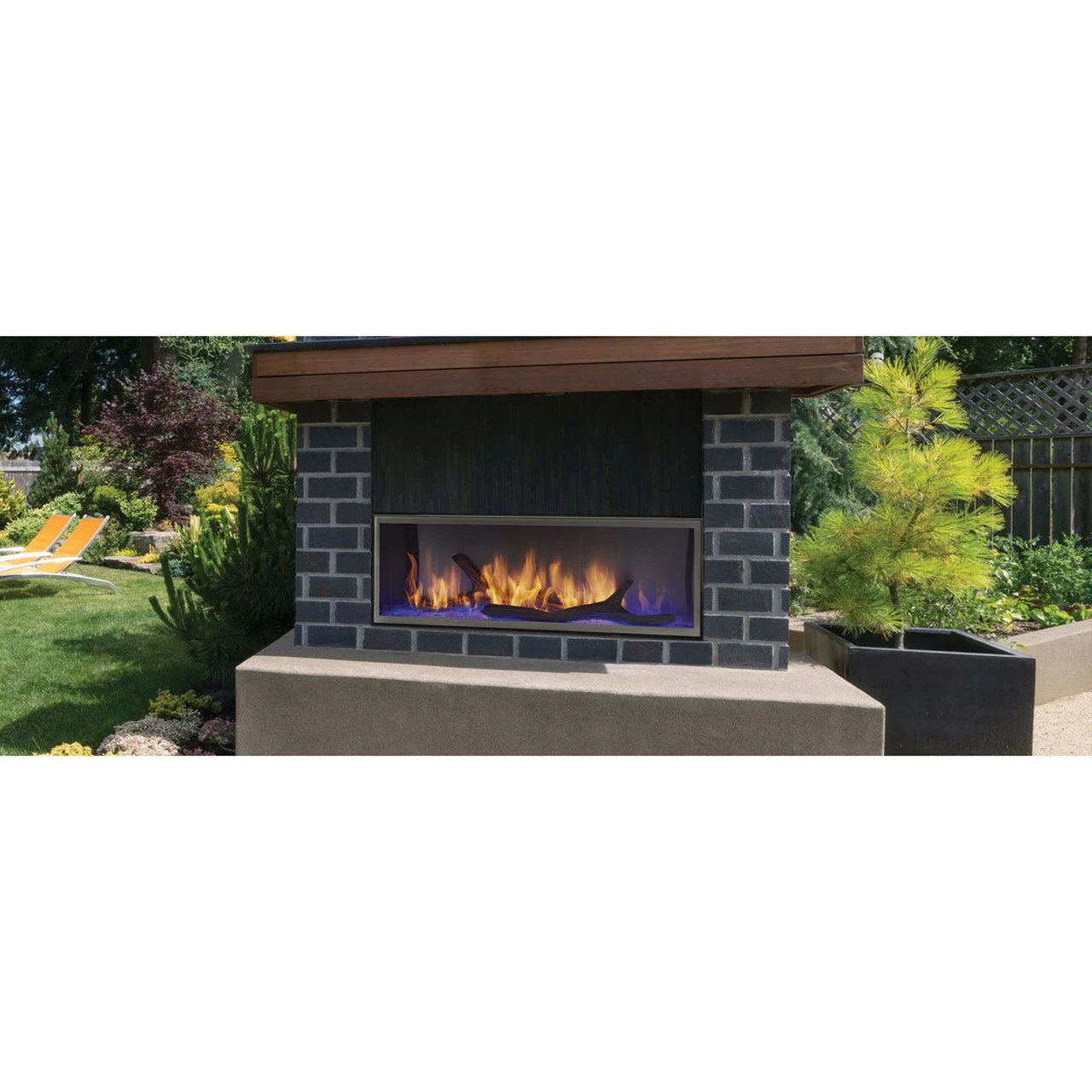 Lanai 48" Outdoor Linear See-Through Vent Free Gas Fireplace | Majestic 4 Lanai 48" Outdoor Linear See-Through Vent Free Gas Fireplace | Majestic - Image 2