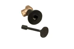 HPC 1/2" Flat Black Angle Decorative Key Valve Kit