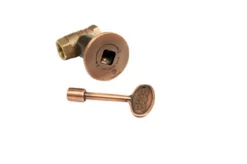 HPC 1/2" Antique Copper Straight Decorative Key Valve Kit