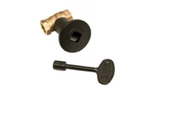 HPC 1/2" Flat Black Straight Decorative Key Valve Kit