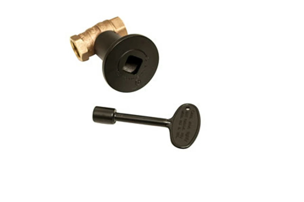 HPC 1/2" Flat Black Straight Decorative Key Valve Kit 3 HPC 1/2" Flat Black Straight Decorative Key Valve Kit