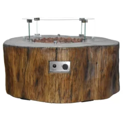 Elementi Manchester Fire Table 42" X 39" 31 Elementi Manchester Fire Table 42" X 39" -AMS FIREPLACE Sales OFG145RW Manchester Fire Table with Wind Screen web 74488.1675207278