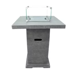 Elementi Montreal Bar Fire Table 34" X 34" 15 Elementi Montreal Bar Fire Table 34" X 34" -AMS FIREPLACE Sales OFG221LG Montreal Bar Table with Wind Screen Stainless Steel Lid web 67347.1657013509