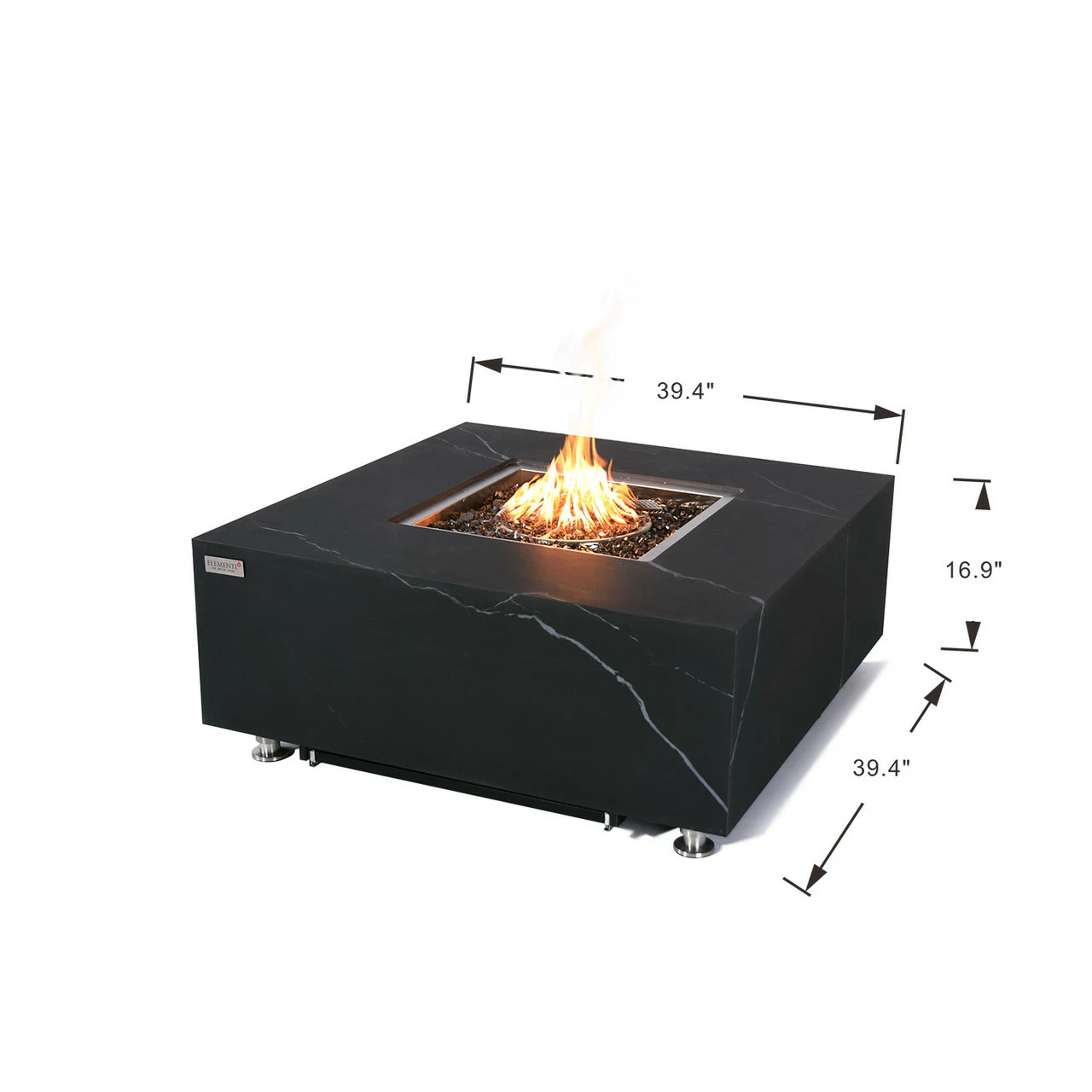 Elementi Plus Sofia Marble Porcelain Fire Table 4 Elementi Plus Sofia Marble Porcelain Fire Table - Image 2