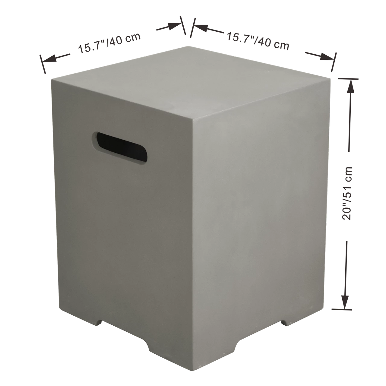 Elementi Square Propane Tank Cover Smooth Finish 16" X 16" 4 Elementi Square Propane Tank Cover Smooth Finish 16" X 16" - Image 2