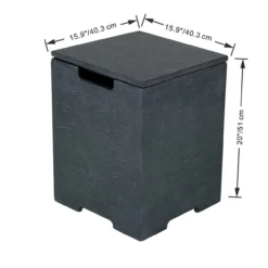 Elementi Plus Square Propane Tank Cover LG/DG 9 Elementi Plus Square Propane Tank Cover LG/DG -AMS FIREPLACE Sales ONB405DG chi cun 77069 09175.1674674669