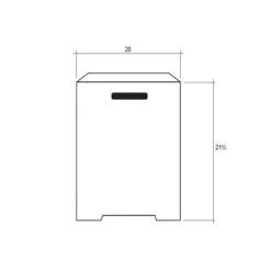 Sausalito Concrete Propane Enclosure 20" X 20" -AMS FIREPLACE Sales Sausalito Dimensions 1x1 web 67393.1674259746