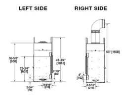 Echelon II 36" Direct Vent Fireplace | Majestic 14 Echelon II 36" Direct Vent Fireplace | Majestic -AMS FIREPLACE Sales Side View 56082.1600856503