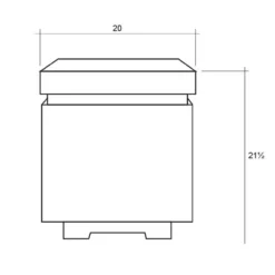 TAVConcrete Propane Enclosure 20" X 20" 21 TAVConcrete Propane Enclosure 20" X 20" -AMS FIREPLACE Sales Tav Dimensions 1x1 web 08587.1612299256