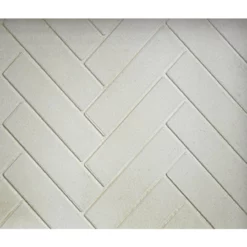 Herringbone Natural Gray Molded Brick Panels For Ashland 50" Fireplace | Majestic