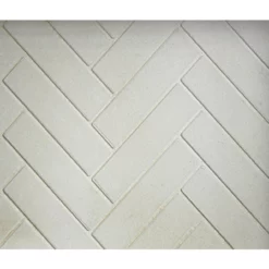 Herringbone Natural Gray Molded Brick Panels For Ashland 36"| Majestic