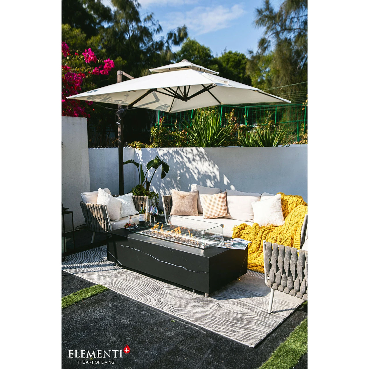 Elementi Plus Varna Marble Porcelain Fire Table 5 Elementi Plus Varna Marble Porcelain Fire Table - Image 3