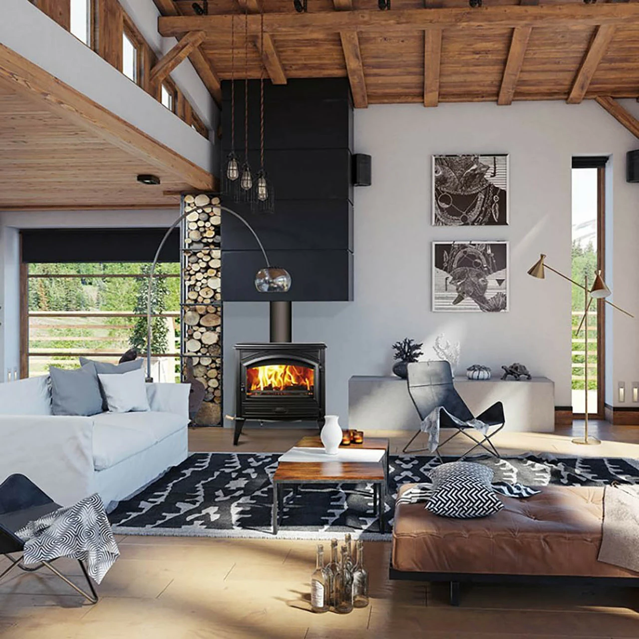 Lynwood W-76 Wood Burning Stove - Amantii 4 Lynwood W-76 Wood Burning Stove - Amantii - Image 2